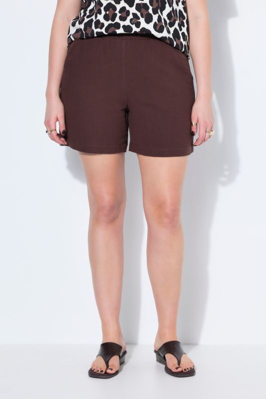 Wide Leg Muslin Shorts