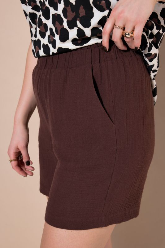 Wide Leg Muslin Shorts