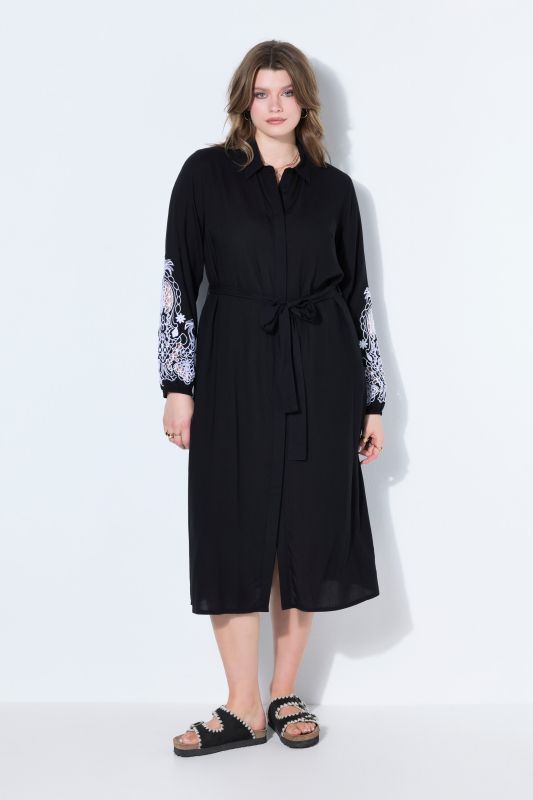 Shirt blouse midi dress