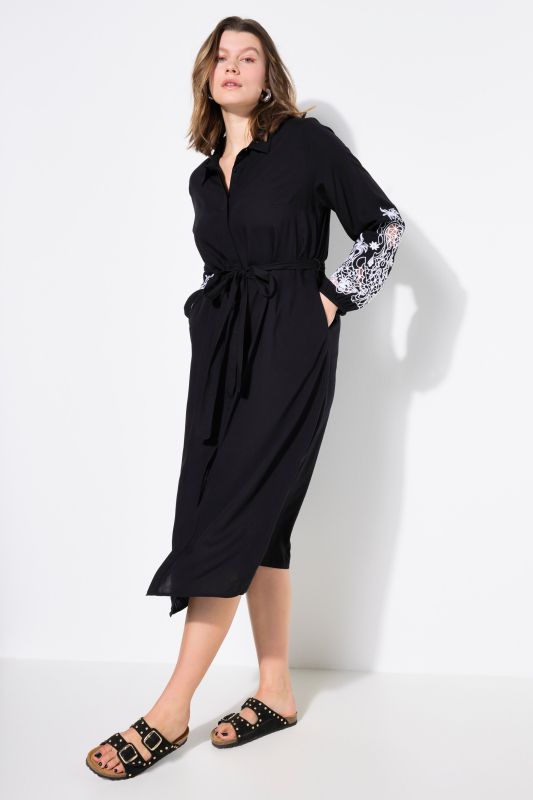 Shirt blouse midi dress