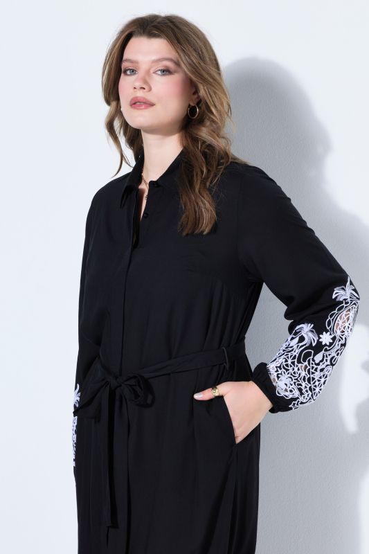 Shirt blouse midi dress