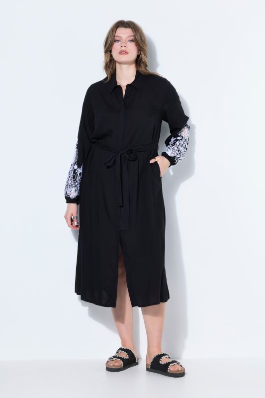 Shirt blouse midi dress