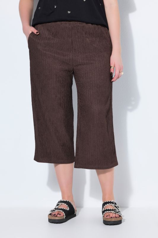 Textured Jersey Elastic Waist Culottes