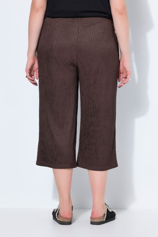 Textured Jersey Elastic Waist Culottes