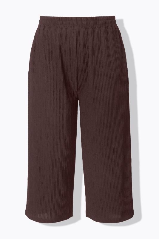 Textured Jersey Elastic Waist Culottes
