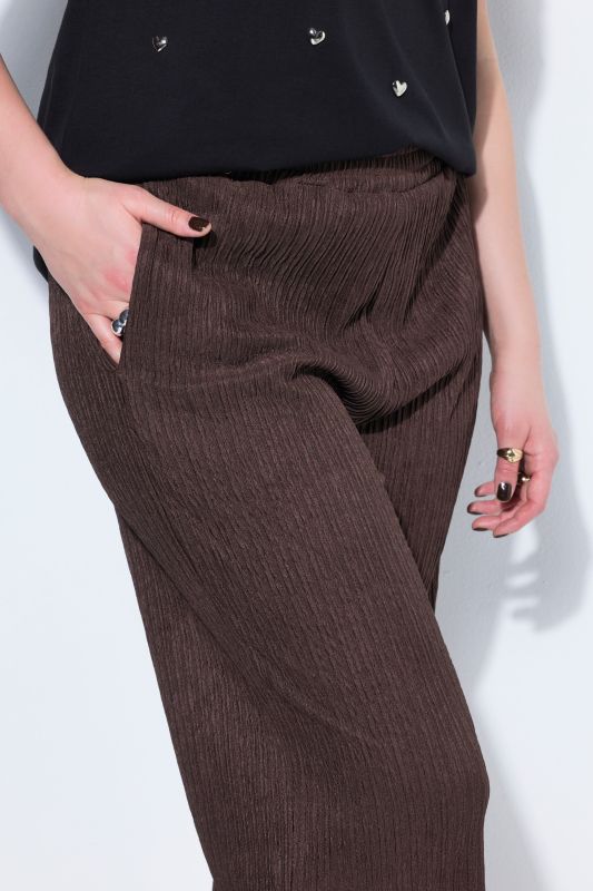 Textured Jersey Elastic Waist Culottes