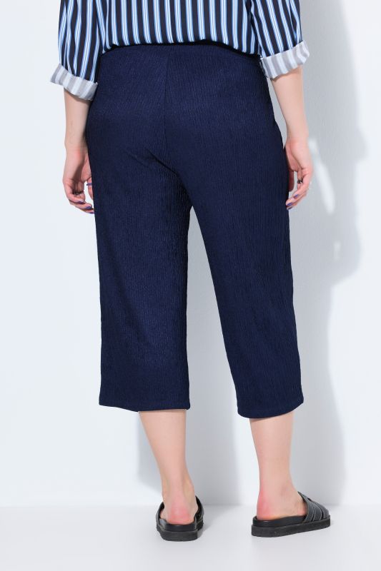 Textured Jersey Elastic Waist Culottes