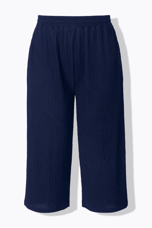 Textured Jersey Elastic Waist Culottes