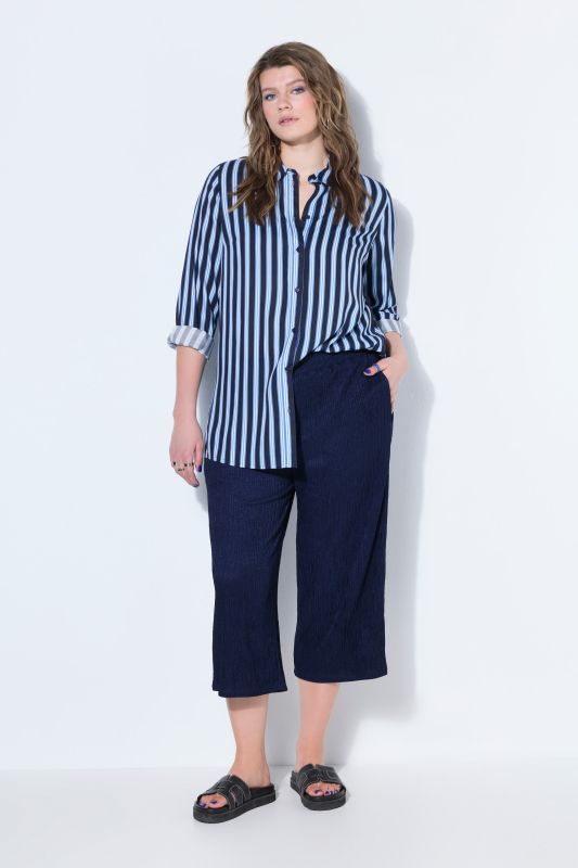 Textured Jersey Elastic Waist Culottes