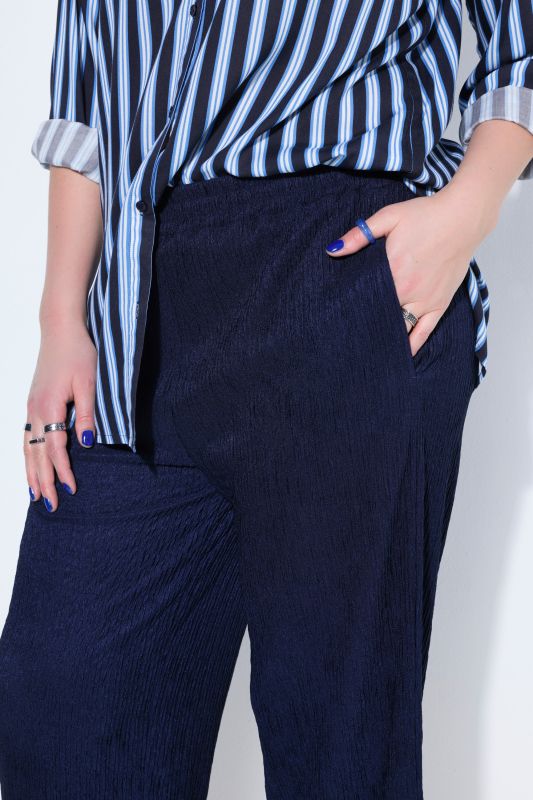 Textured Jersey Elastic Waist Culottes