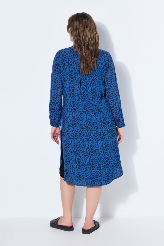 Colorful Leopard Print Button Down Dress