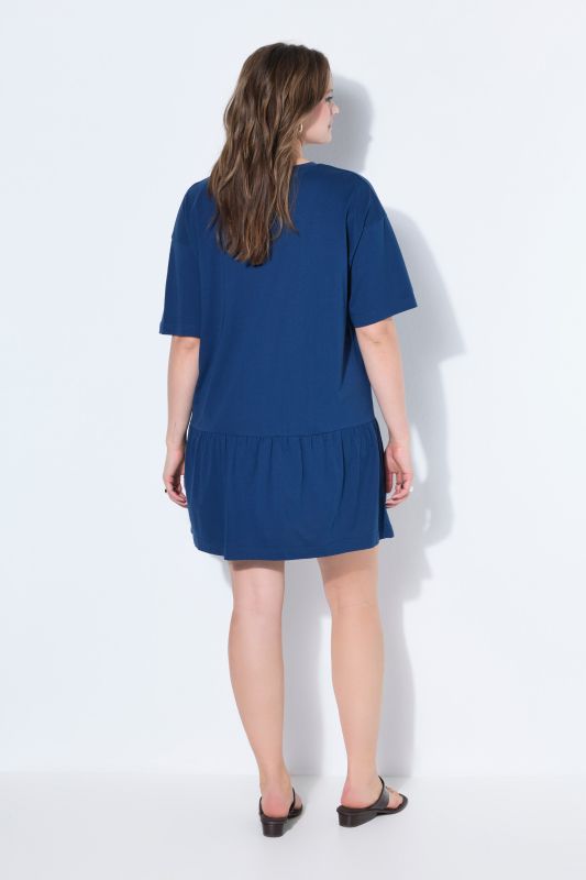 Flounce Panel Short Sleeve Jersey Dress