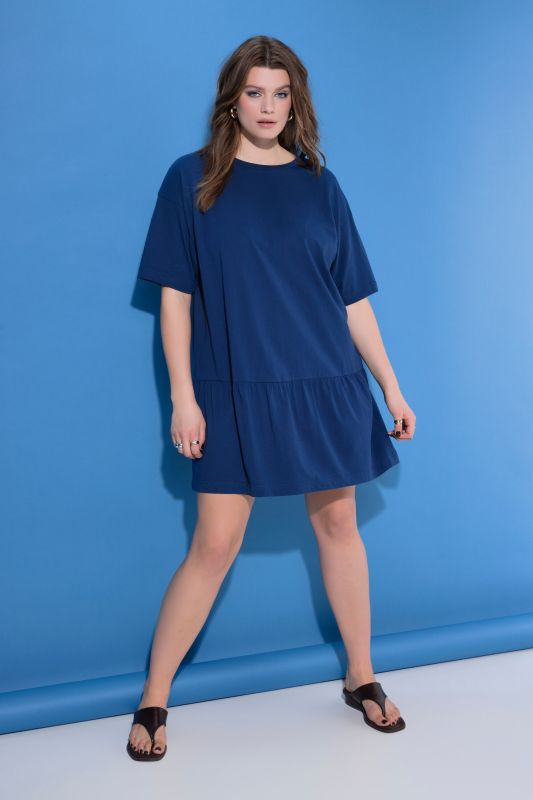 Flounce Panel Short Sleeve Jersey Dress