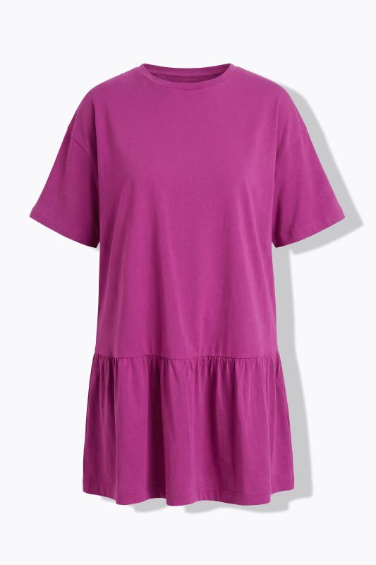 Flounce Panel Short Sleeve Jersey Dress