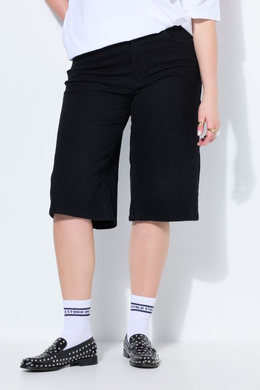 Long Stretch Fit Denim Shorts