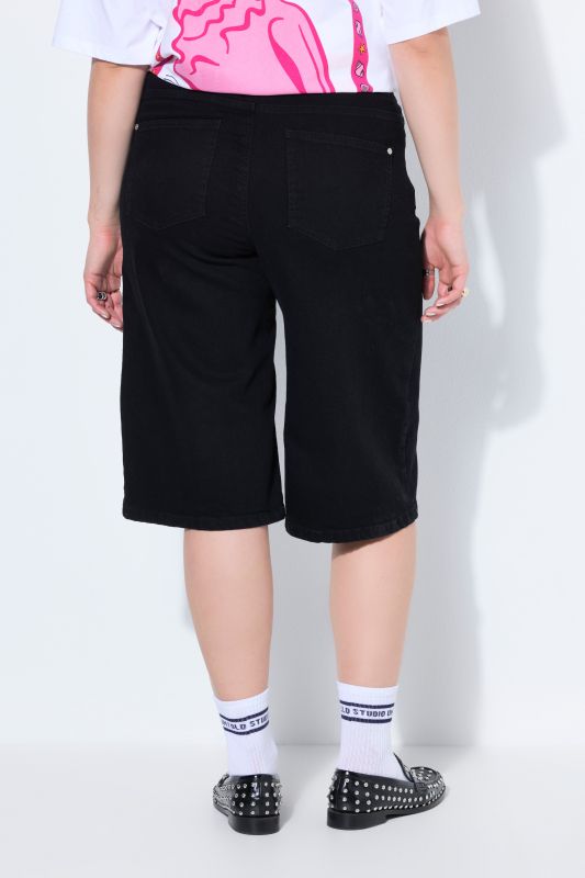 Long Stretch Fit Denim Shorts