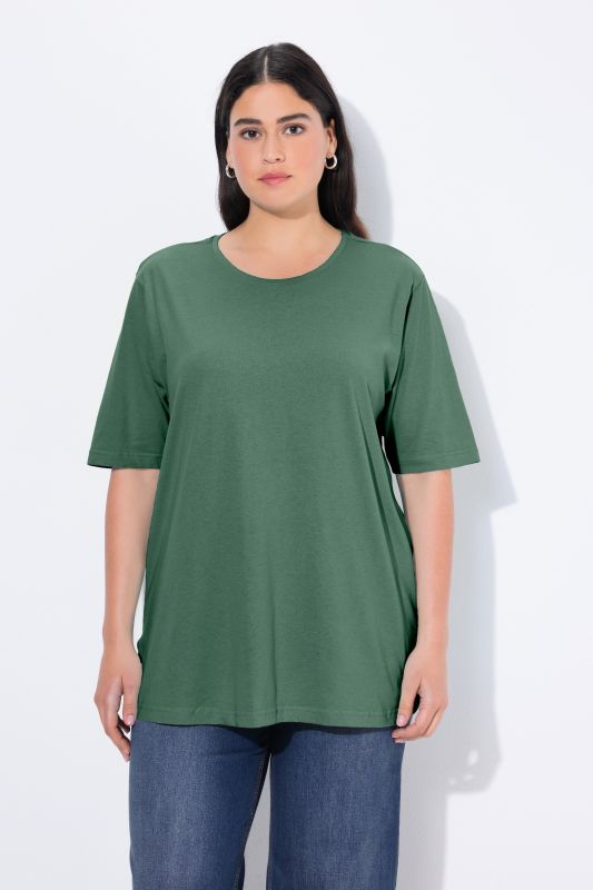 Basic Round Neck Short Sleeve Relaxed Fit  Tee