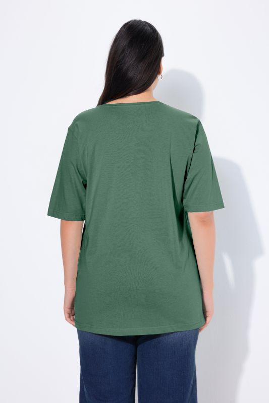 Basic Round Neck Short Sleeve Relaxed Fit  Tee