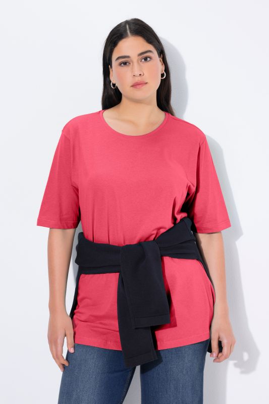 Basic Round Neck Short Sleeve Relaxed Fit  Tee