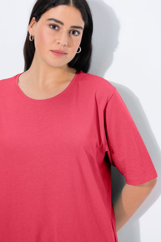 Basic Round Neck Short Sleeve Relaxed Fit  Tee