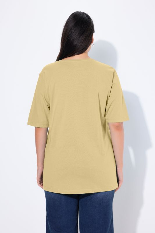 Basic Round Neck Short Sleeve Relaxed Fit  Tee