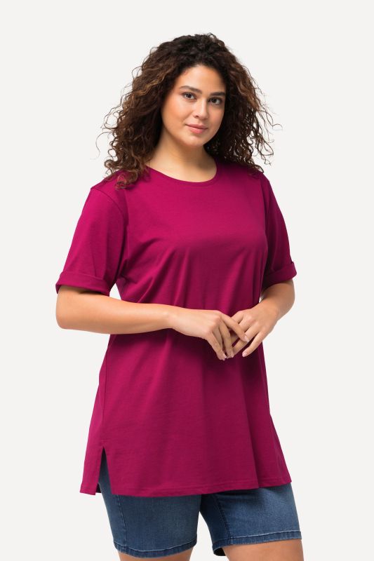 Basic Round Neck Short Sleeve Relaxed Fit  Tee