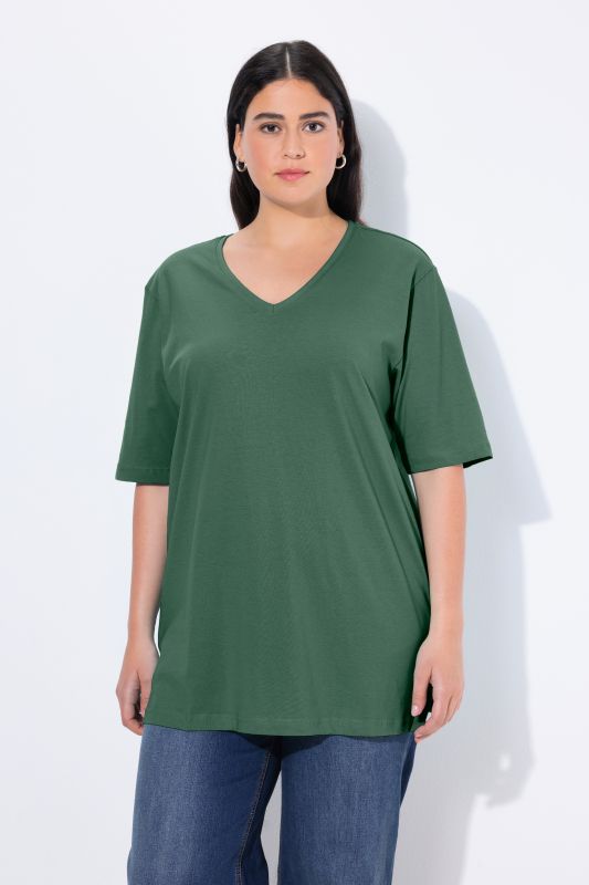 Basic V-Neck Relaxed Fit Short Sleeve Tee