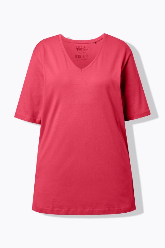 Basic V-Neck Relaxed Fit Short Sleeve Tee