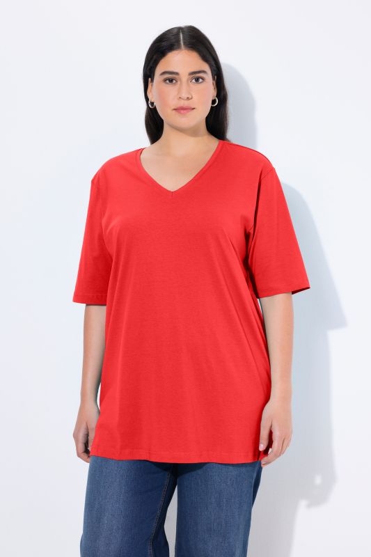 Basic V-Neck Relaxed Fit Short Sleeve Tee