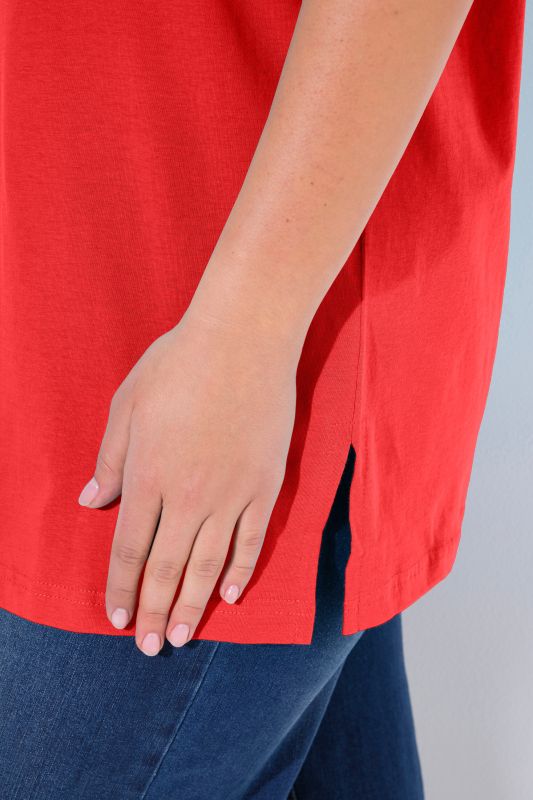 Basic V-Neck Relaxed Fit Short Sleeve Tee