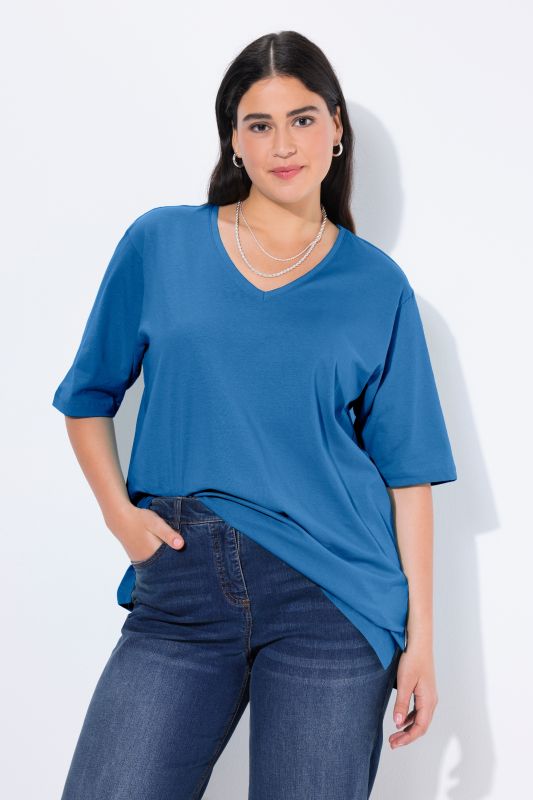 Basic V-Neck Relaxed Fit Short Sleeve Tee
