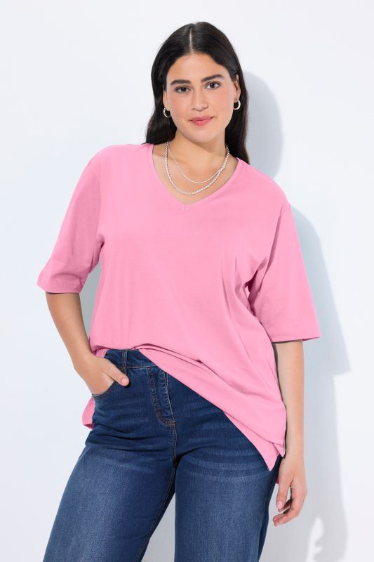 Basic V-Neck Relaxed Fit Short Sleeve Tee