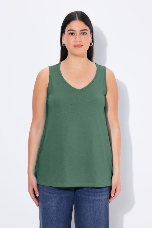 V-Neck Classic Fit Cotton Tank