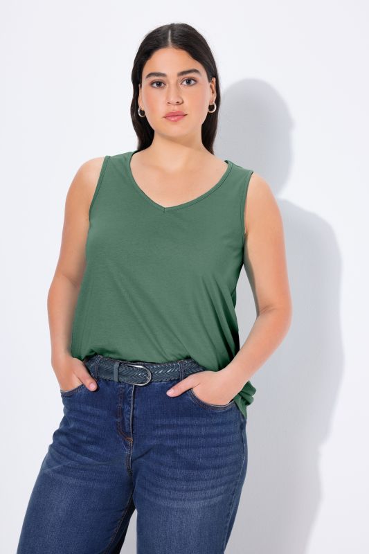 V-Neck Classic Fit Cotton Tank