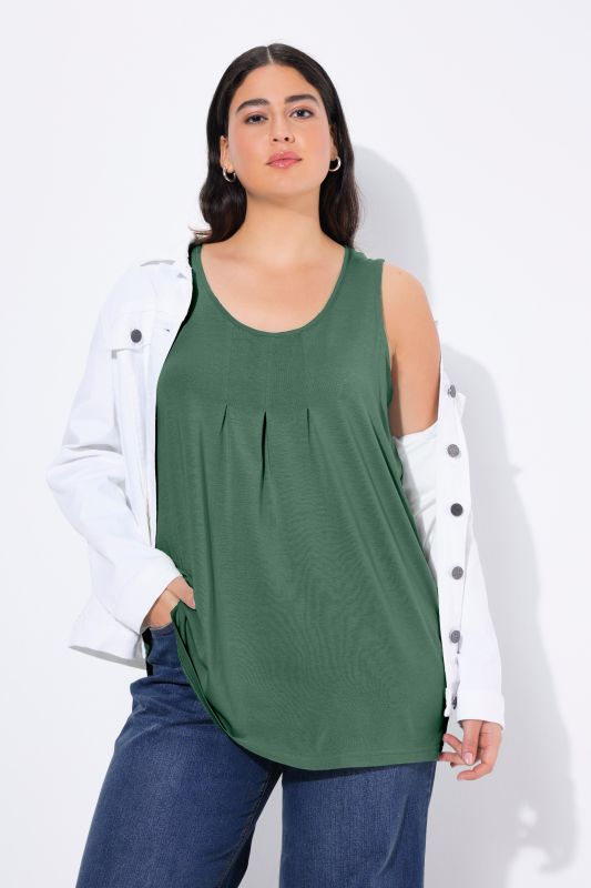 Essential Pleat Front Knit Tank