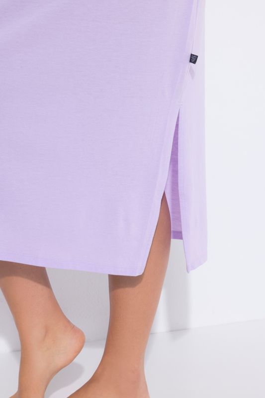 Eyelet Trim V-Neck Super Soft Cotton Blend Nightgown