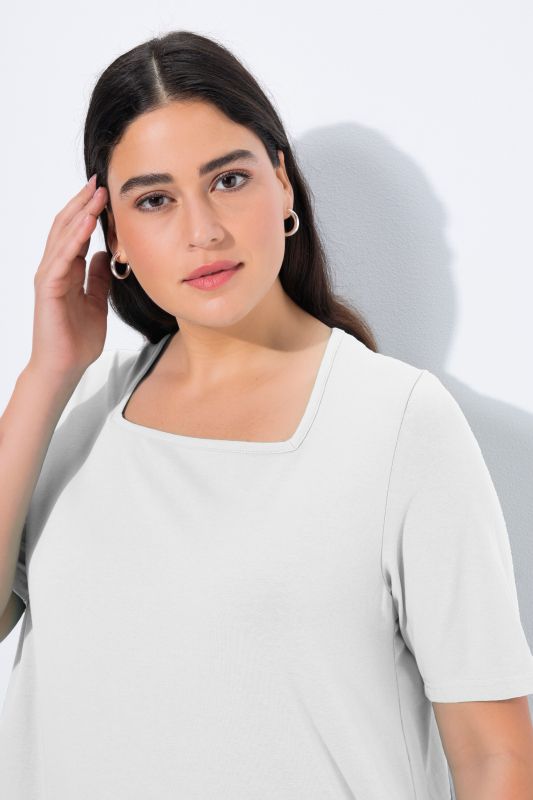 Essential Square Neck Stretch Tee