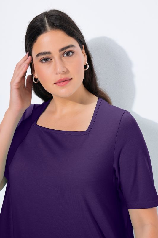 Essential Square Neck Stretch Tee