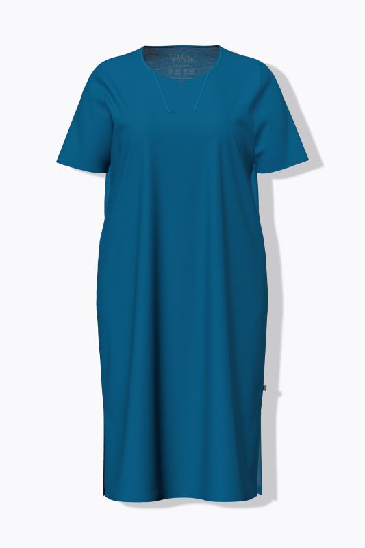 Рокля със сатенени акценти