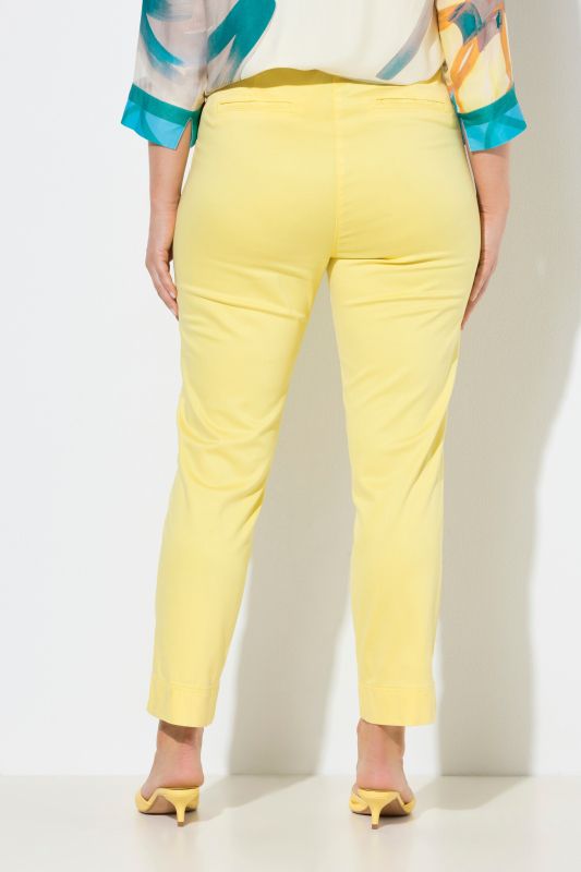 Cigarette Pintuck Elastic Waistband Pants