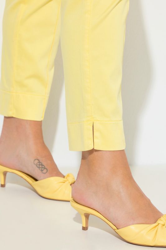 Cigarette Pintuck Elastic Waistband Pants