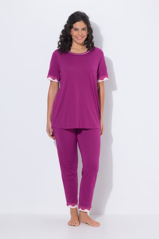 Lace Trim Pajama Set