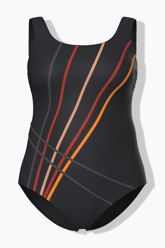 Stripe Detail Cupless One Piece Swimsuit