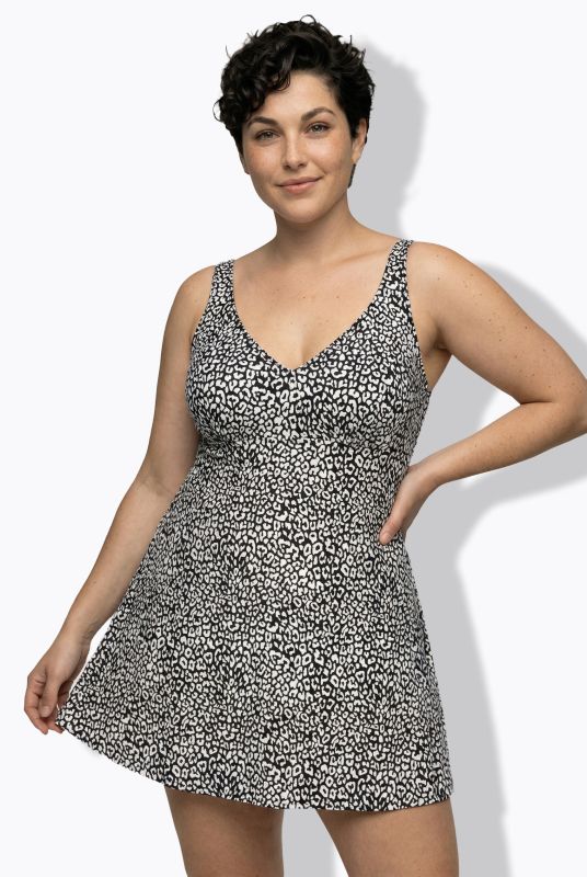Leopard Print Swim Dress