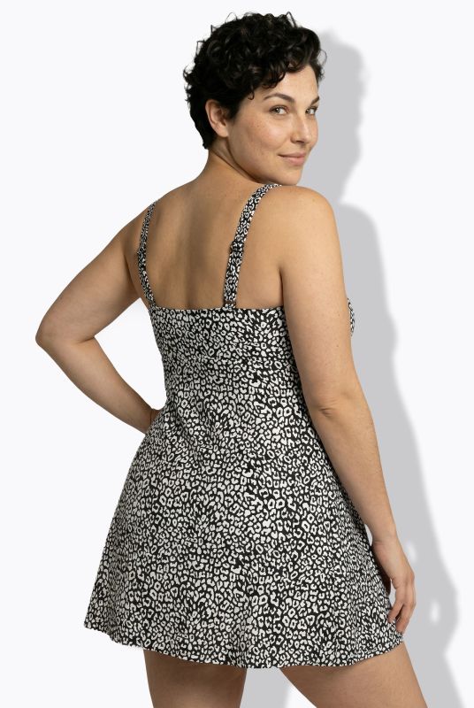 Leopard Print Swim Dress