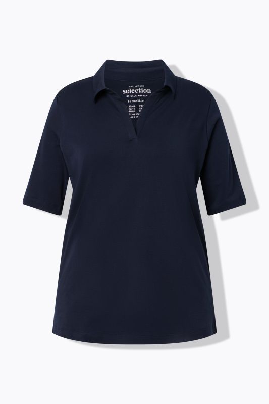 Блуза с яка и къси ръкави