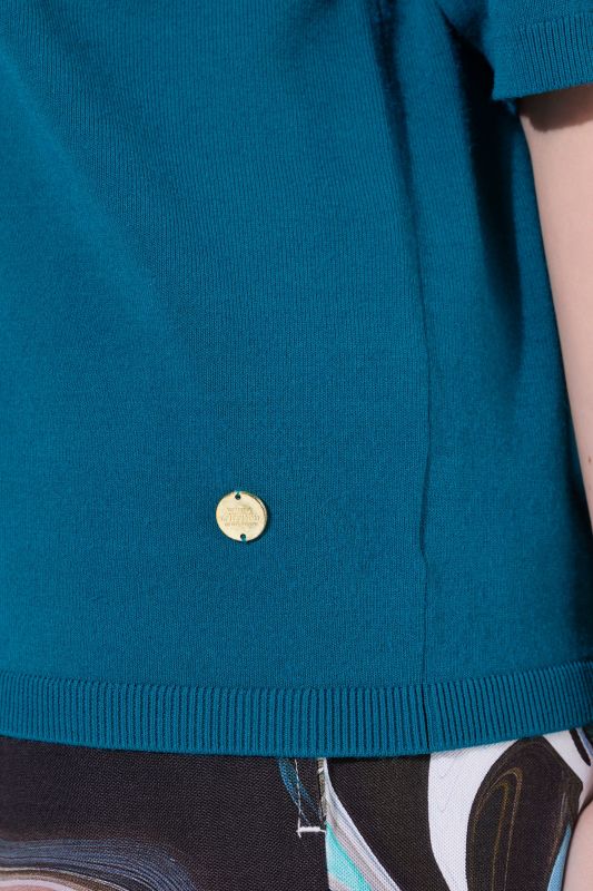 Short Sleeve V-Neck Sweater