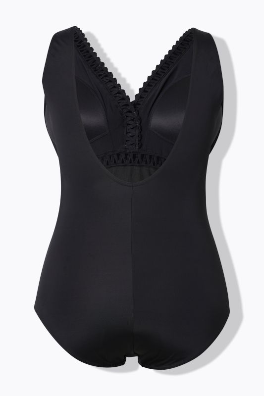 Ribbon Trim One Piece Swimsuit