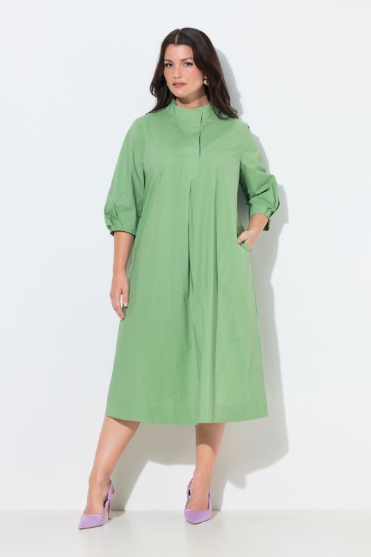 Paper Touch 3/4 Sleeve Collared Dress
