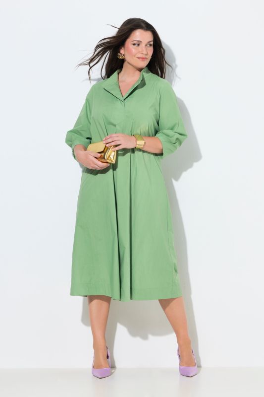 Paper Touch 3/4 Sleeve Collared Dress